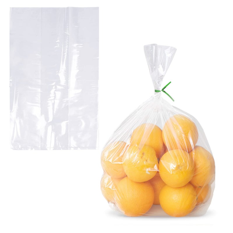 APQ Supply Clear Gusseted Poly Bags, 6 x 3 x 15 Inches. Pack of 100 Side Gusseted Plastic Bags with Open Top. Crystal Clear Baggies for Treats. Tear-Resistant 2 Mil Polyethylene Flat Bottom Bag - Image 1